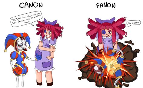 Ragatha tends to be a lot more-- "active" when it comes to Pomni on the Fanon huh - #tadcfanart #tadc #pomni #ragathaxpomni #ragatha #theamazingdigitalcircus #digitalart #fanart #fanon #digitalartwork #art #ship Canon Vs Fanon, Indie Animation, Character Studies, Unorganized Idea, Poppy Drawing, Circus Art, Silly Things, Art Folder, Character Study