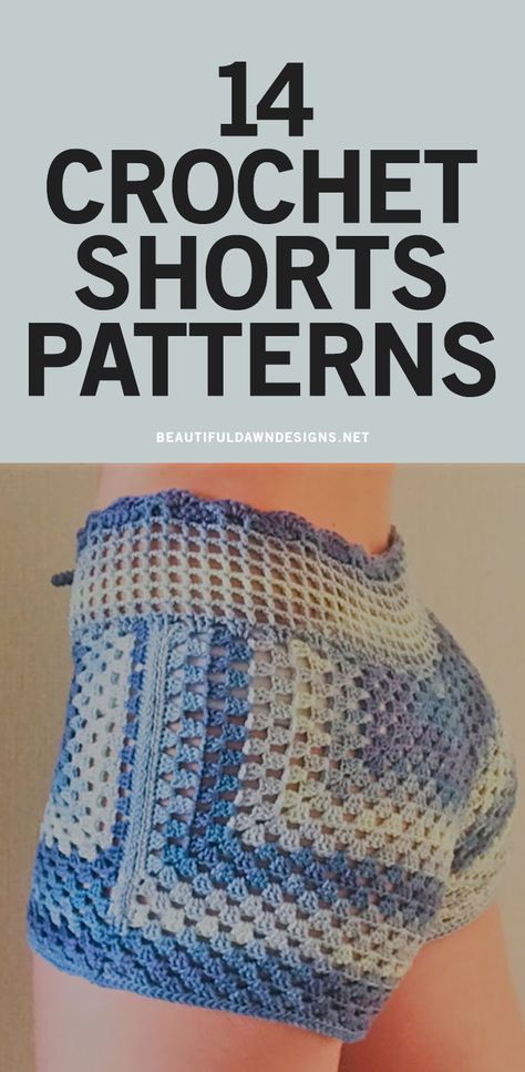 Shorts Tejidos A Crochet, Granny Square Shorts, Crochet Pants Pattern, Crochet Granny Stitch, Crochet Shorts Pattern, Crochet Bottoms, Shorts Crochet, Hippie Crochet, Crochet Pants