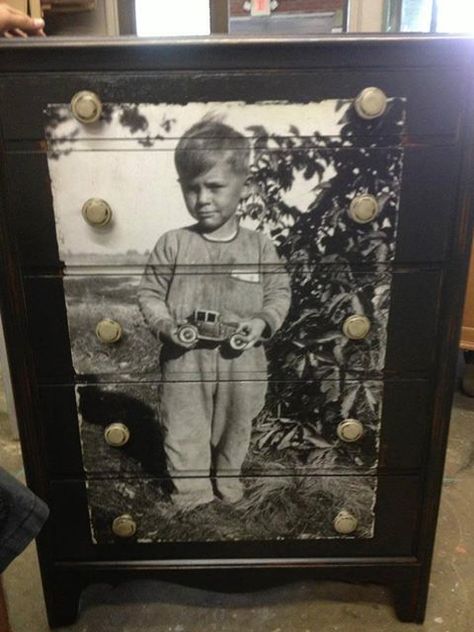 Foto Transfer, American Paint, Decoupage Furniture, Furniture Redo, Painting Furniture, Mod Podge, Photo Craft, Redo Furniture, Furniture Makeovers