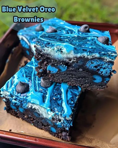 Recipes by Clare Blue Velvet Brownies Recipe, Blue Velvet Brownies, Velvet Brownies, Oreo Brownies, Brownies Recipe, Brownie Recipes, Blue Velvet, White Chocolate, Brownies