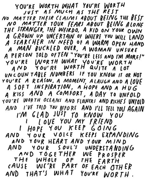 9,590 Likes, 602 Comments - Dallas Clayton (@dallasclayton) on Instagram: “Don't let the world determine your worth.” Dallas Clayton, Life Letters, Brain Food, Sweet Words, Inner Beauty, Some Words, Poetry Quotes, Chorus, True Words