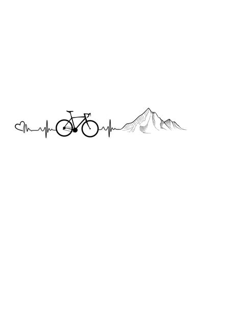 Small Bycicle Tattoo, Cycling Tattoos Women, Fine Line Bicycle Tattoo, Bicycle Tattoo For Women, Bike Life Tattoo, Tattoo Ideas Adventure, Mountain Biking Tattoo, Biking Drawing, Bikes Tattoo