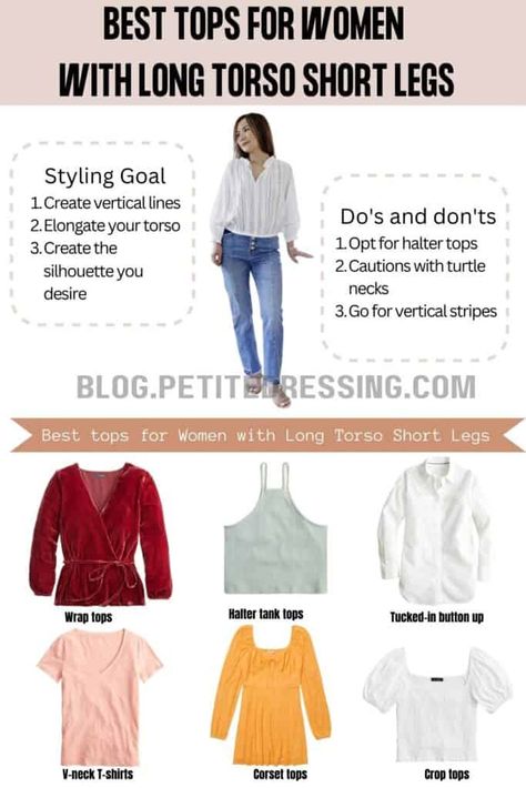 Short Legs Outfit, Short Legs Long Torso, Legs Outfit, Outfits Petite, Fashion For Petite Women, Short Torso, Flattering Tops, Short Legs, Long Torso