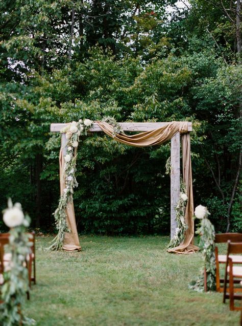 Rustic Wooden Wedding Arch With Eucalyptus Garland Wood Wedding Arches, Wooden Wedding Arches, Wedding Arch Ideas, Fall Wedding Arches, Diy Wedding Arch, Wedding Alters, Wedding Arch Rustic, Arch Ideas, Event Planning Tips