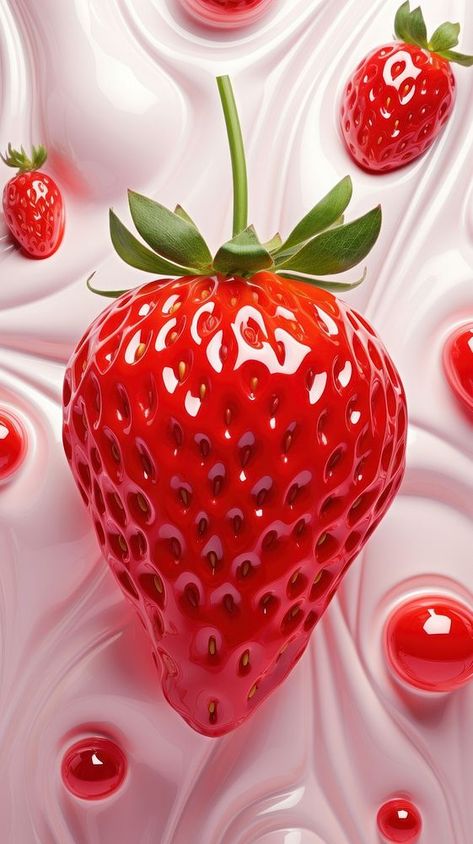 3d the strawberry fruit plant food. | premium image by rawpixel.com 3d Fruit Wallpaper, Strawberry Laptop Wallpaper Hd, Strawberry 3d Wallpaper, Strawberry Flower Wallpaper, Wallpaper Backgrounds Strawberry, Strawberry Pictures Image, Euphoria Background, Cherry Iphone Wallpaper, Strawberries Background