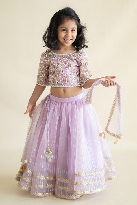 Pattu lehenga for kids