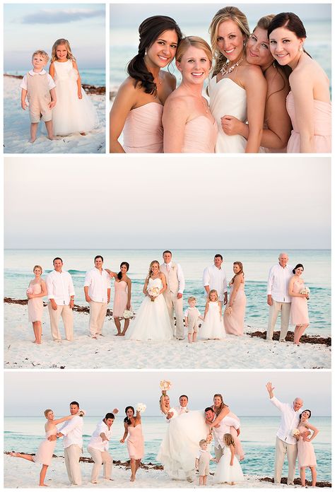 Beach wedding - I like the groomsmen attire. Casual but the groom looks sharp. #Pin2Win Beach Wedding Groomsmen, Destin Wedding, Beach Wedding Colors, Wedding Blush, Florida Beach Wedding, Destination Wedding Photos, Beach Wedding Photography, Beach Wedding Photos, Groom Looks