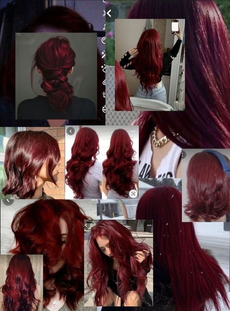 Transform Your Look with Cherry Red Hair Color Ideas 2 Toned Red Hair, Fusha Hair, Oxblood Hair, Red Hair With Black Tips, Vampire Red Hair, Red Hair Formulas, Cherry Red Hair Color, Red Hair Curly, Crimson Red Hair