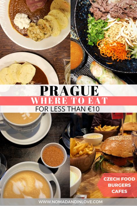 Traveling to Prague? Find out where to eat good food for a good price! From authentic Czech cuisine, the best coffee, best Vietnamese food, the best burgers to the best breakfast spots. Includes tips and places to eat on a budget. Explore Prague like a local with our comprehensive travel tips.  #prague #czechrepublic #budget #europe #travel #free #thingstodo #cheapest #restaurants #food #tips Prague Restaurants, Prague Travel Guide, Prague Food, Eat On A Budget, Burger Places, Ramen Restaurant, Visit Prague, Prague Travel, Czech Recipes