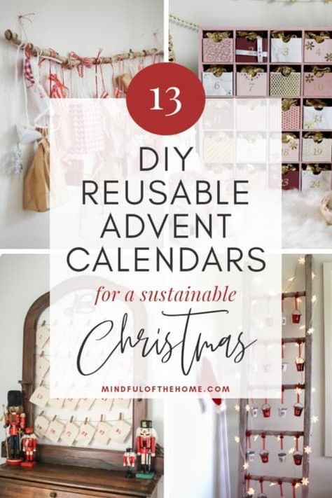 Advent Calendar Fillers, Refillable Advent Calendar, Diy Family Advent Calendar, Sustainable Crafts, Yule Ideas, Homemade Advent Calendar, Diy Christmas Advent, Christmas Advent Calendars, Reusable Advent Calendar