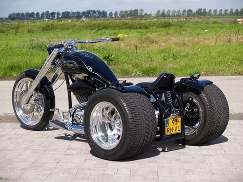 Trike Harley, Art Harley Davidson, Modified Bikes, Vw Trike, Trike Kits, Harley Davidson Trike, Custom Motorcycles Harley, Custom Trikes, Custom Street Bikes