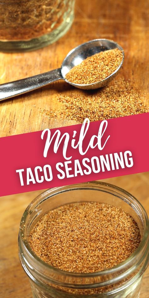 This Mild Taco Seasoning blend is such a healthy and economical way to make this popular slice blend. Homemade Mild Taco Seasoning, Mild Taco Seasoning Recipe For Kids, Taco Seasoning Recipe Mild, Mild Taco Seasoning Recipe, Healthy Taco Seasoning, Home Made Taco Seasoning, Taco Seasoning Homemade, Easy Taco Seasoning, Easy Taco Seasoning Recipe