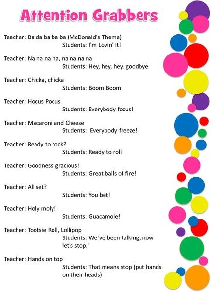 Great for classroom management. Whole Brain Teaching, Peraturan Kelas, Attention Grabbers, Substitute Teaching, Classroom Behavior Management, School Success, Class Management, Substitute Teacher, Classroom Behavior