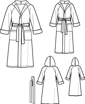 learning how to make a housecoat sewing pattern Bathrobe Pattern, Dressing Gown Pattern, Sewing Templates, Hooded Robe, Sewing Patterns For Kids, Man Child, Sewing Blogs, Pattern Drafting, Simplicity Sewing Patterns