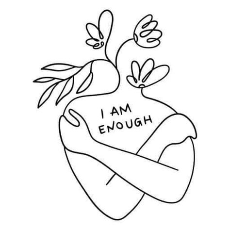 Positivity Drawings, Enough Is Enough Quotes, Image Positive, Body Quotes, Body Positive Quotes, Body Positivity Art, Love Body, Design Quote, Body Sketches