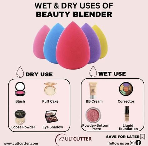 Different Beauty Blender Uses, How To Use Beauty Blender, Beauty Blender Tips, Makeup Brush Uses, Beauty Blender How To Use, Hollywood Beauty, Makeup Tutorial Foundation, Pause Button, Makeup Order