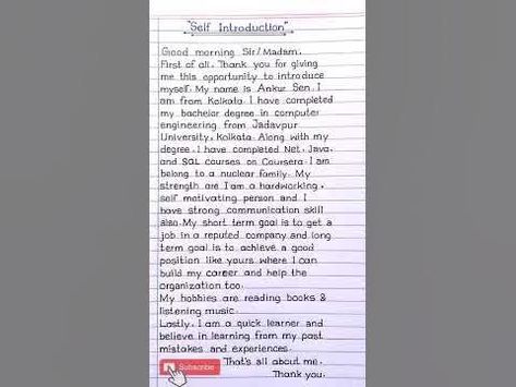 Receive custom-written papers effortlessly, crafted to your needs. Unlocking Essay Excellence: Your Path to A+ Writing 📌 vc investment thesis, biography report, introduction to r 🏆 #ThesisWriting Self Introduction In English For College, My Self Introduction For Interview, Self Introduction In English, Introduction In English, Biography Report, Self Introduction, Good Introduction, Thesis Writing, Short Term Goals