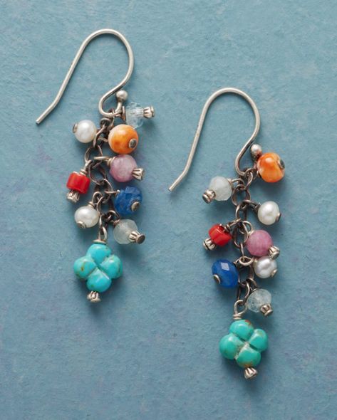 Czech Beads Jewelry, Sundance Jewelry Catalog, Dance Earrings, Unique Clothes For Women, Multicolor Earrings, Beaded Jewlery, Sundance Catalog, Spiny Oyster, French Wire