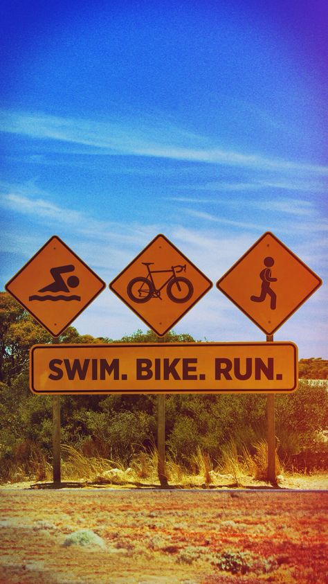 Swim. Bike. Run. iPhone wallpaper                                                                                                                                                                                 Plus Maeve Aesthetic, Triathlon Humor, Ironman Race, Ironman Triathlon Motivation, Fitness Wallpaper Iphone, Triathlon Quotes, Ironman Triathlon Tattoo, Triathlon Inspiration, Ironman Triathlon Training