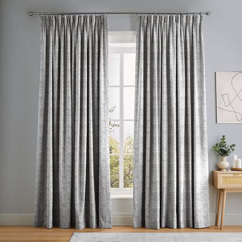 Grey linen curtains