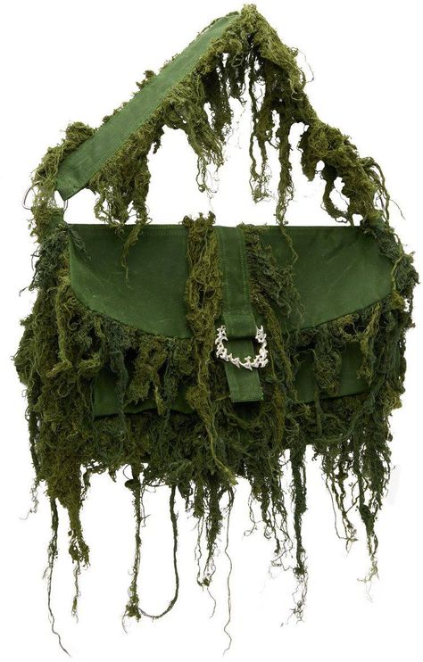 Moss Clothing, Plant Fashion, Leaf Bag, Upcycled Bag, Studio Green, Canvas Messenger Bag, Outfit Casual, Green Bag, Sewing Inspiration