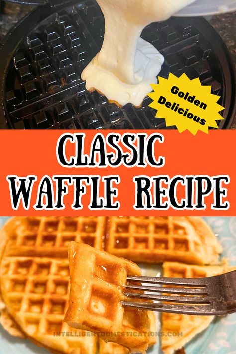 Easy Waffles From Scratch, Crispy Waffles Recipe, Waffle Batter Recipe Easy, Home Made Waffles Recipe Easy, Waffle Recipe Easy Simple, Betty Crocker Waffle Recipe, Best Waffle Recipe Homemade, Waffle House Waffle Recipe, Easy Homemade Waffle Recipe