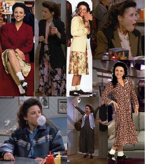 Elaine style Seinfeld Costume, Seinfeld Outfits, Elaine Seinfeld, Elaine Benes, Edgy Dress, 90s Costume, Julia Louis Dreyfus, Whirlpool Refrigerator, Homemade Costumes