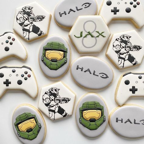 Halo Party Ideas Birthdays, Halo Birthday Party Ideas Master Chief, Halo Themed Birthday Party, Halo Birthday Party Ideas, Pastel Halo, Halo Birthday Cake, Halo Birthday Parties, Halo Cake, Halo Birthday