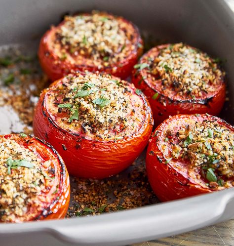 French Stuffed Tomatoes, Stuffed Tomatoes Recipes Baked, Stuffed Tomatoes Recipes, Tomatoes Provencal, Stuffed Veggies, Keto Sides, Stuffed Tomatoes, Tomato Bread, Herbs De Provence