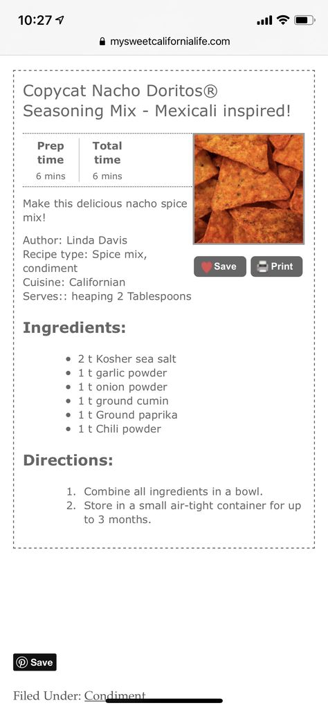 Dorito Seasoning Nacho Cheese, Diy Dorito Seasoning, Dorito Seasoning Recipe, Cool Ranch Doritos Seasoning, Homemade Spicy Chips, Homemade Doritos Seasoning, Nacho Seasoning Recipe, Danos Seasoning Recipe Copycat, Copycat Snack Recipes