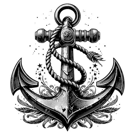 Anchor Aesthetic, Anker Drawing, Anchor Compass Tattoo, Anchor Tattoo Meaning, Anchor Drawings, Anchor Tattoo Design, Anchor Tattoos, Anchor Tattoo, Anchor Design