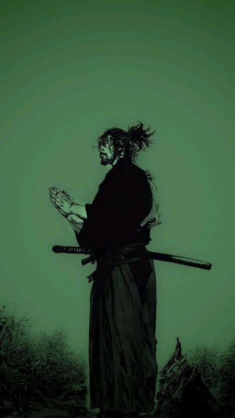 Japanese philosopher Guerriero Samurai, Japanese Art Samurai, Vagabond Manga, Samurai Wallpaper, Samurai Artwork, Miyamoto Musashi, Japon Illustration, Samurai Art, Art Dark