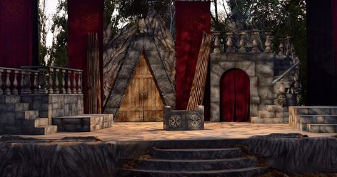 Macbeth Play, Scenic Design Sketch, Shakespeare Festival, Set Design Theatre, Shakespeare Plays, Theatre Set, Scenic Design, Play Set, Stage Design