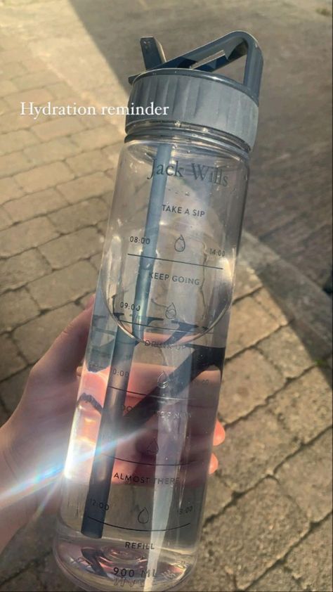 Motivational Bottle, Clear Water Bottle, Trendy Water Bottles, Water Aesthetic, Cute Water Bottles, Visual Board, Jack Wills, Free Tips, Botol Air