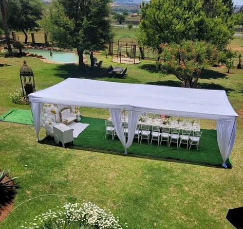 Kwena Maribane Lodge, Bronkhorstspruit. Decor done by Citrus Events. Cabana Tent Decor, Cabana Tent, Birthday Decors, Wedding Tent Decorations, Backyard Wedding Decorations, Marketing Project, Floral Wedding Sign, Printable Wall Collage, Girls Birthday Party Decorations