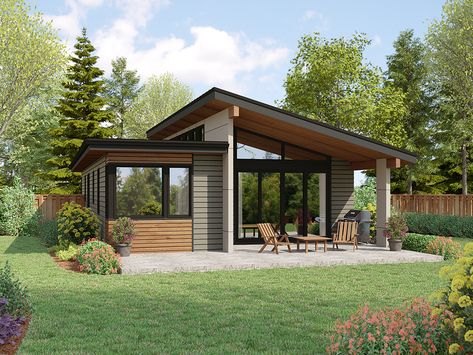 Modern Design Home Plan Under 1500 SQ FT 3 Bed 2 Bath Tiny House, House Plans You Can Add On To Later, 3 Bedroom 1 Bathroom House Plans, Simple Open Concept Floor Plans, Tiny Home 3 Bedroom Floor Plans, Small House With Office, Low Maintenance House Design, Small Brick House Plans, Build Cheap House