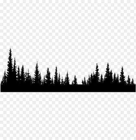 Free Png Backgrounds, Forest Sillouhette, Forest Drawing Black And White, Forest Clip Art, Vector Free Png, White Png Transparent, Forest Black And White, Forest Vector, Clip Art Black And White