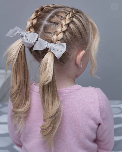 Easy Little Girl Hairstyles, Girl Hair Dos, Vlasové Trendy, Toddler Hairstyles Girl, Girls Braids, Braids For Kids