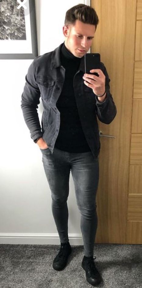 Light Color Jeans, Spray On Jeans, Superenge Jeans, Jeans Outfit Men, Guy Style, Outfits Jeans, Black Jeans Outfit, Outfits Hombre, Casual Long Sleeve Shirts