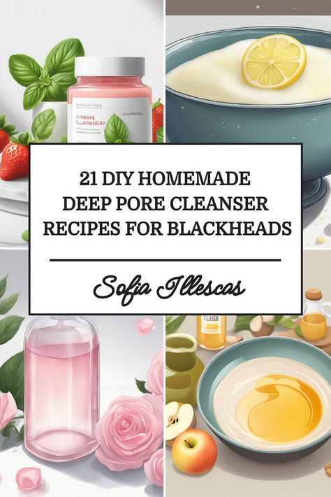 21 DIY Homemade Deep Pore Cleanser Recipes For Blackheads Natural Remedies For Blackheads, Homemade Pore Mask, Natural Pore Cleanser, Homemade Pore Cleaner, How To Get Rid Of Blackheads Diy, Deep Clean Face Pore Cleansing Diy, Diy Face Mask To Unclog Pores, Clean Pores On Face Diy, Diy Pore Cleanser