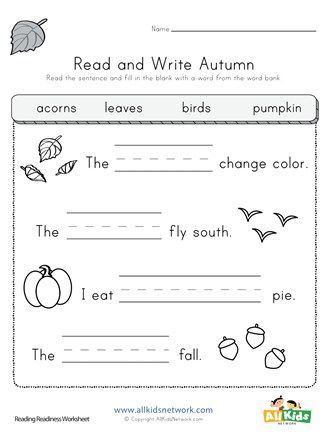 All About Fall Kindergarten, 1st Grade Thanksgiving Worksheets, 1st Grade Fall Worksheets, Fall Handwriting Activities, Fall School Worksheets, Fall Worksheets For 4th Grade, Fall Worksheets For 2nd Grade, Read And Write Worksheets, November Worksheets