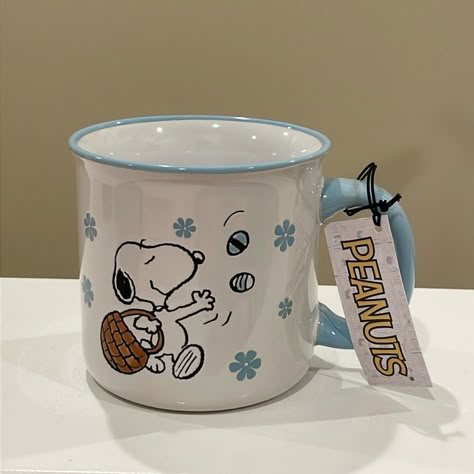 Brand New! Snoopy Merch, Mug Inspiration, Snoopy Things, Snoopy Pajamas, Snoopy Items, Creative Mugs, Snoopy Merchandise, Snoopy Easter, Blue Mugs