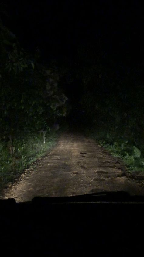 Country Road At Night, Back Roads Aesthetic, Night Road, Dark Forest Aesthetic, Forest Aesthetic, Night Biking, Easy Love Drawings, Night Forest, Dirt Road