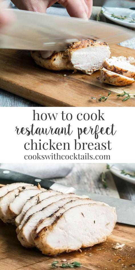 This post will show you how to cook chicken breast just like the restaurants do it.  This method creates the perfect baked chicken breast with a nice sear on the outside and a juicy, tender inside! It's also fast and easy which makes it the perfect option for chicken dinner or healthy meal prepping.  #cookswithcocktails #bakedchicken #ovenbakedchicken #panfriedchicken Healthy Meal Prepping, Perfect Baked Chicken Breast, Perfect Chicken Breast, Perfect Baked Chicken, Oven Roasted Chicken Breast, Coconut Lime Chicken, Ways To Cook Chicken, Roasted Chicken Breast, Oven Roasted Chicken