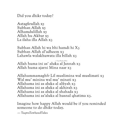 Imagine how happy Allah would be if you reminded someone to do dhikr today. 🕊💌 Daily Dikhr Islam, Daily Dikhr, Islam Guide, Islamic Sayings, Islamic Knowledge, Islamic Reminders, Muslim Book, Muslim Lifestyle, Knowledge Quotes