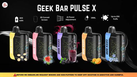 Geek Bar Pulse X Geek Bar Pulse Flavors, Geek Bar Flavors, Bar Geek, Geek Bar, Impulsive Ideas, Local Shops, Custom Air Force 1, Store Ideas, Puff And Pass