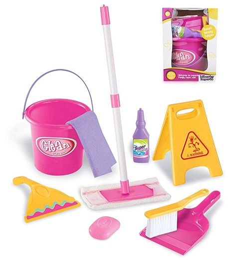 Mop Bucket, Play Set, Pretend Play, Cleaning Supplies, Toys, Pink