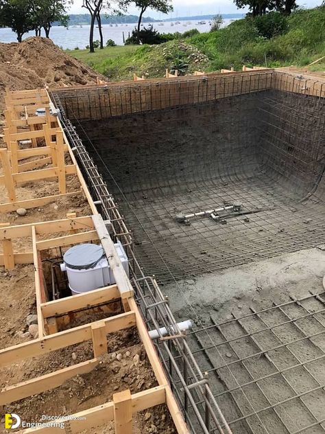 Swimming Pool Plumbing, Tank Swimming Pool, Pool Plumbing, Swimming Pool Pond, Pond Construction, Concrete Swimming Pool, Pool House Designs, Swimming Pool Decks, Swimming Pool Construction