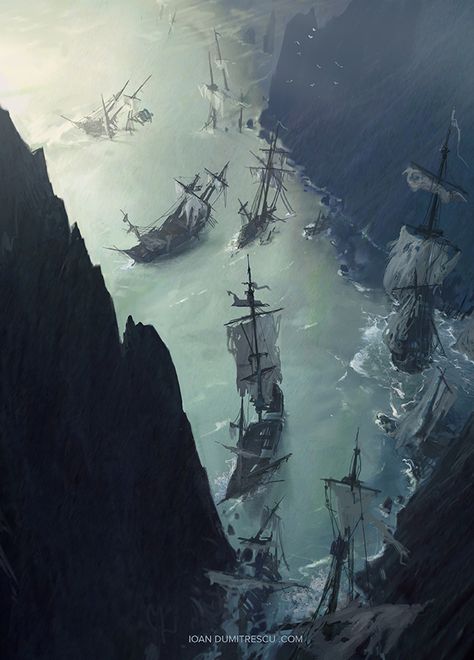 Pirate Aesthetic, Navi A Vela, Bateau Pirate, Pirate Art, Conceptual Illustration, 다크 판타지, Pirate Life, Arte Obscura, Fantasy Places