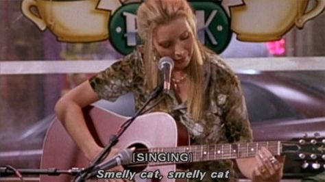 It was also around the time that Phoebe graced us with “Smelly Cat” for the very first time. | 23 Facts About "Friends" That'll Make You Feel Really Old Would You Rather Quiz, Website Aesthetic, Friends Phoebe, Friends Scenes, Smelly Cat, Friends Episodes, About Friends, Friends Poster, Friends Moments